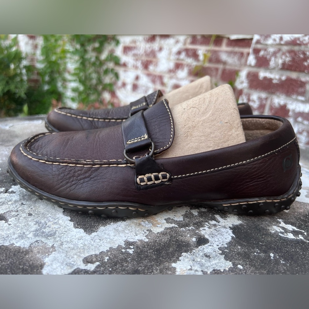 Born Loafers Women's Leather Dark Brown Size 7M W2765